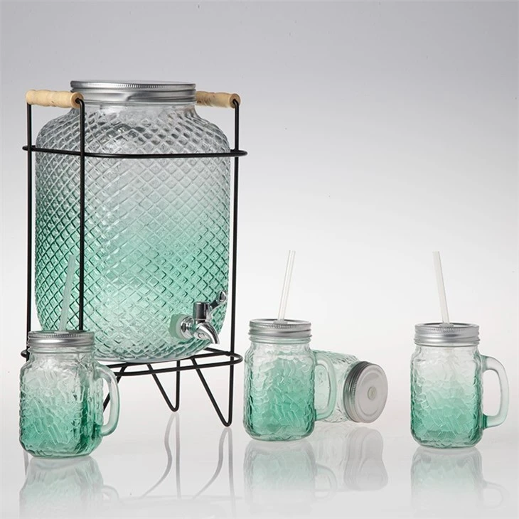 3l Glass Beverage Dispenser With Stand