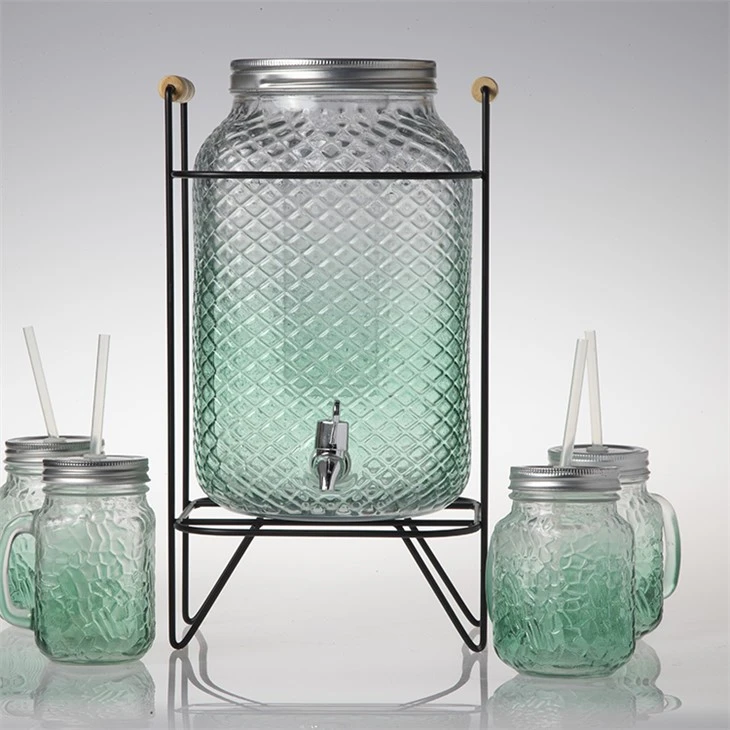 3l Glass Beverage Dispenser With Stand