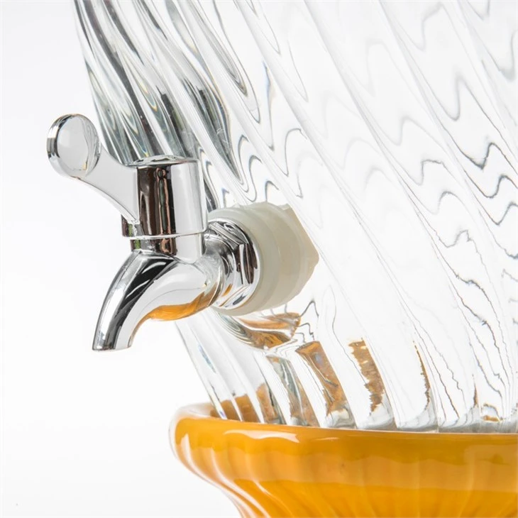Glass Drinking Dispenser With Lid