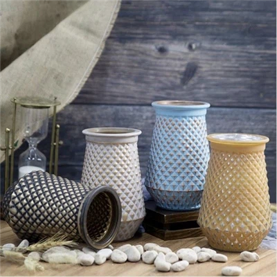 Pòslèn Retro Glass Vase